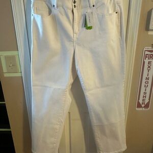 Lane Bryant Women's White Straight Leg Jeans